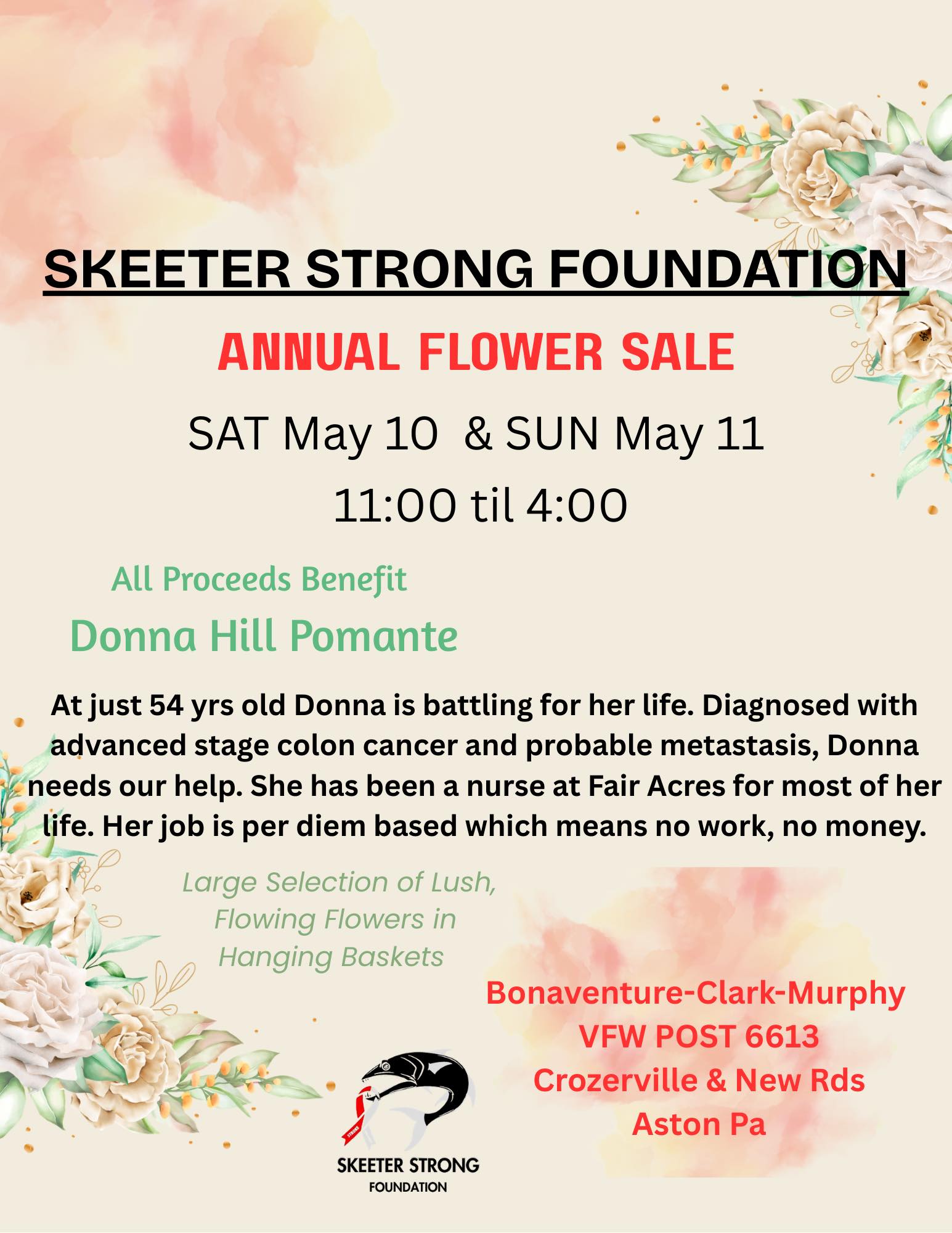 Delco Flower Sale to Support Donna